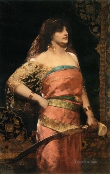 アラブ Painting - 女戦士ジャン・ジョセフ・ベンジャミン・コンスタン・アラベール